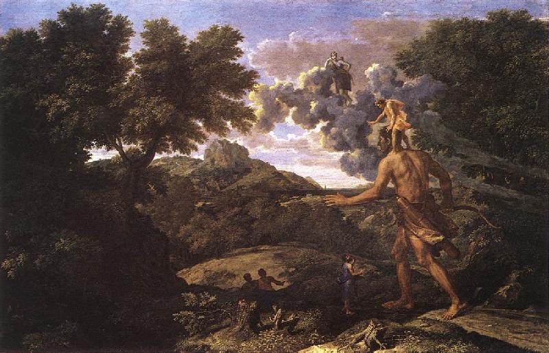 Nicolas Poussin Landscape with Diana and Orion oil painting image